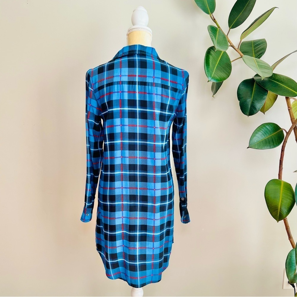 Equipment Silk Plaid Shirt Dress - Picture 5 of 7
